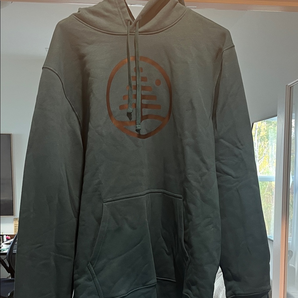Burton Forest Green Hoodie with Brown Logo